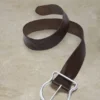 Cintura larga in pelle con fibbia
