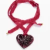 Ciondolo a forma di cuore grande in cristallo Zalio