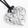 Ciondolo a forma di cuore placcato argento Zalio con cordino