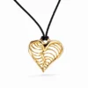 Ciondolo a forma di cuore placcato in oro Zalio Cord