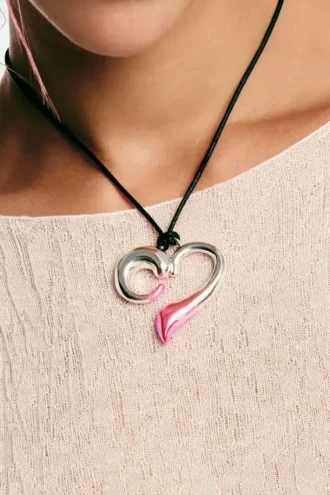 Ciondolo a forma di cuore Zalio con cordino