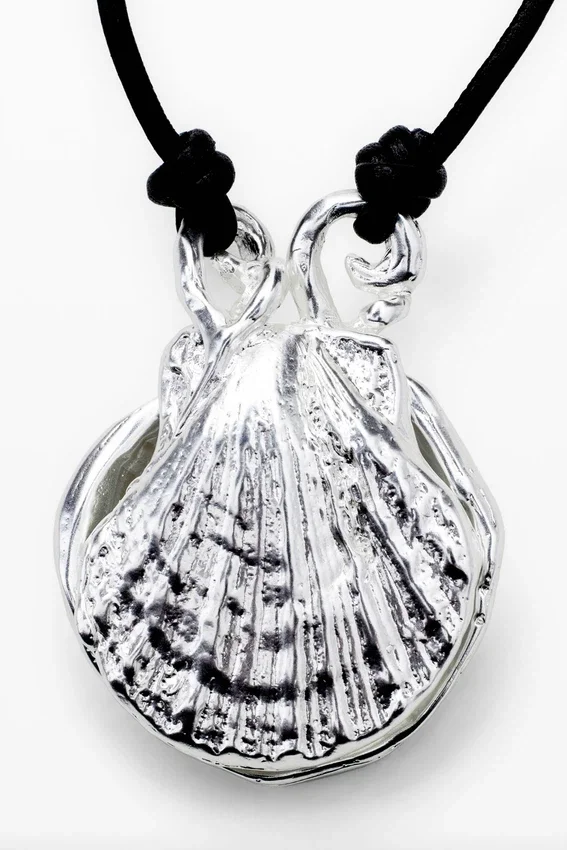 Ciondolo multiposizione con cordino in pelle placcato argento Zalio Ciondolo multiposizione con cordino in pelle placcato argento Zalio