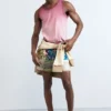 Costume da bagno con patch stampato