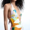 Costume da bagno trikini stampato