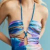 Costume da bagno tropicale lucido Costume da bagno tropicale lucido