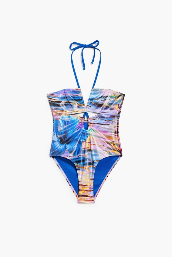 Costume da bagno tropicale lucido Costume da bagno tropicale lucido