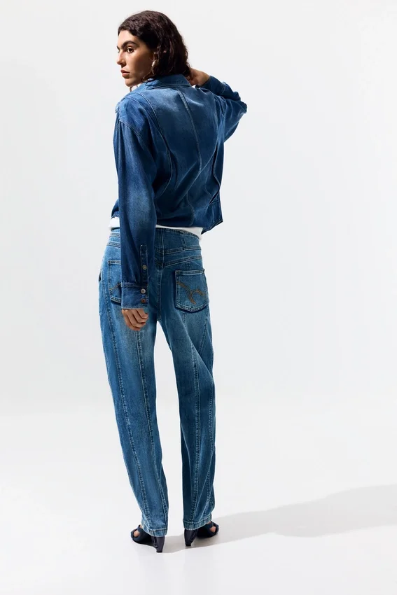 Cuciture dei jeans a palloncino Cuciture dei jeans a palloncino