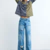 Cuciture dei pantaloni jeans Cuciture dei pantaloni jeans