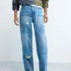 Cuciture dei pantaloni jeans Cuciture dei pantaloni jeans