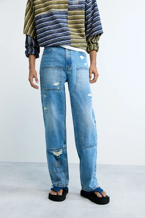 Cuciture dei pantaloni jeans Cuciture dei pantaloni jeans