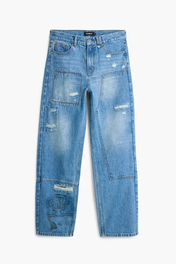 Cuciture dei pantaloni jeans Cuciture dei pantaloni jeans
