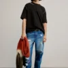 Dettagli della T-shirt a tinta unita