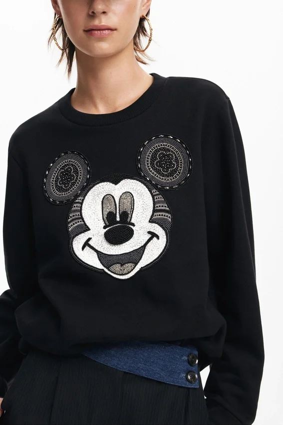 Felpa con il volto di Topolino Felpa con il volto di Topolino