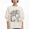 Felpa oversize a fiori