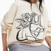Felpa oversize a fiori