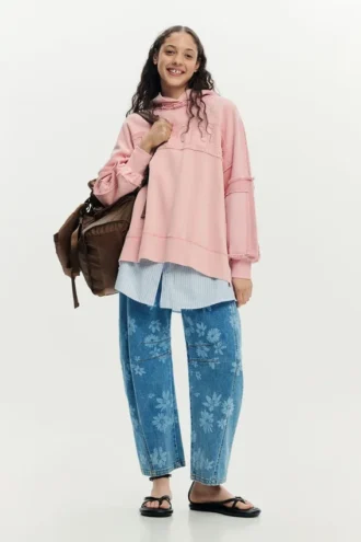 Felpa oversize con cappuccio