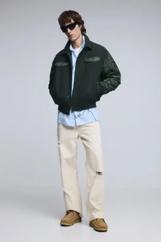 giacca bomber in tessuto 2 330x495 - Giacca bomber in tessuto