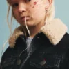 Giacca con collo in sherpa