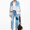 Giacca di jeans con fiori