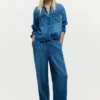 Giacca in denim con logo