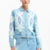 Giacca in denim con ricami