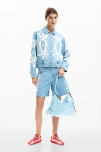 Giacca in denim con ricami