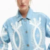 Giacca in denim con ricami