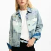 Giacca in denim con toppe Giacca in denim con toppe