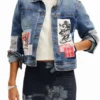 Giacca in denim Patchwork con Topolino
