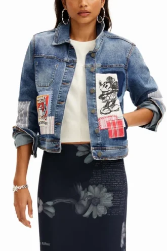 Giacca in denim Patchwork con Topolino