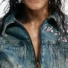 Giacca in denim ricamata