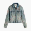 Giacca in denim ricamata