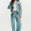 Giacca in denim stampata Giacca in denim stampata