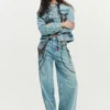 Giacca in denim stampata Giacca in denim stampata