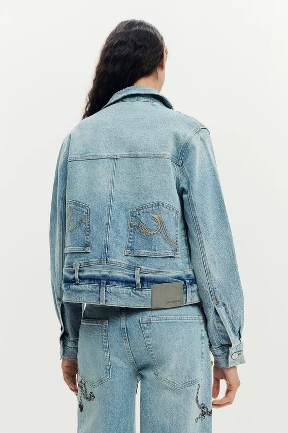 Giacca in denim stampata Giacca in denim stampata