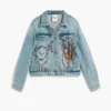 Giacca in denim stampata Giacca in denim stampata