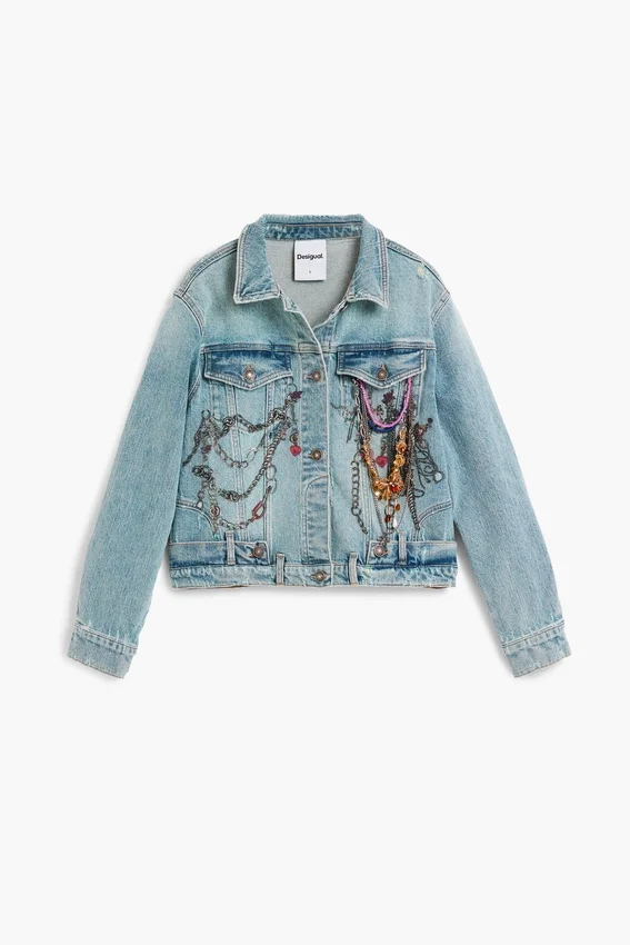 Giacca in denim stampata Giacca in denim stampata