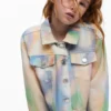 Giacca in denim tie-dye
