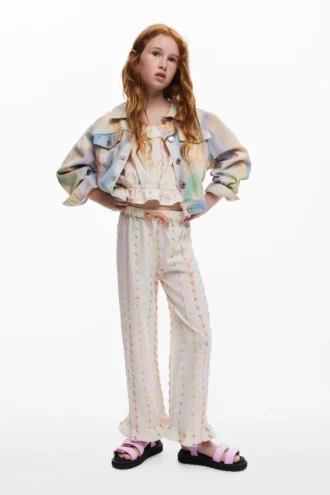 Giacca in denim tie-dye