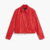 Giacca in ecopelle rossa