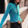 Giacca in maglia con doppia zip