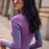 Giacca in maglia con doppia zip