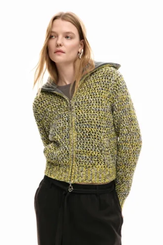Giacca in maglia con zip