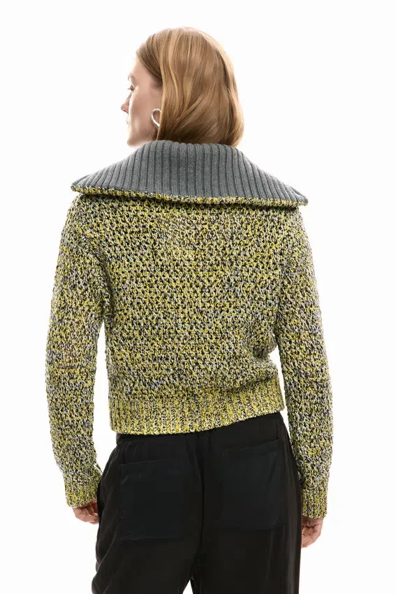 Giacca in maglia con zip Giacca in maglia con zip