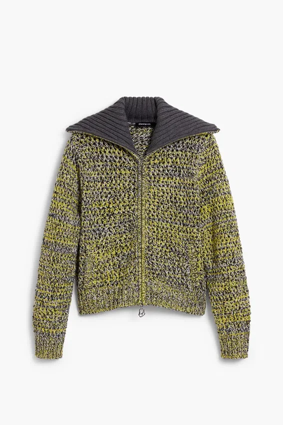 Giacca in maglia con zip Giacca in maglia con zip