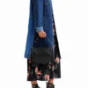 Giacca lunga in denim imbottita Giacca lunga in denim imbottita