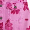 Gilet in denim con fiori