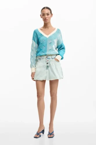 Gonna corta in denim