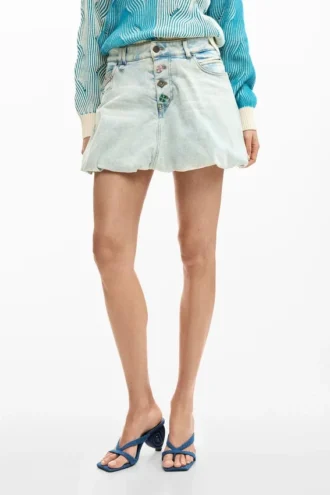 Gonna corta in denim