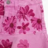 Gonna corta in denim a fiori